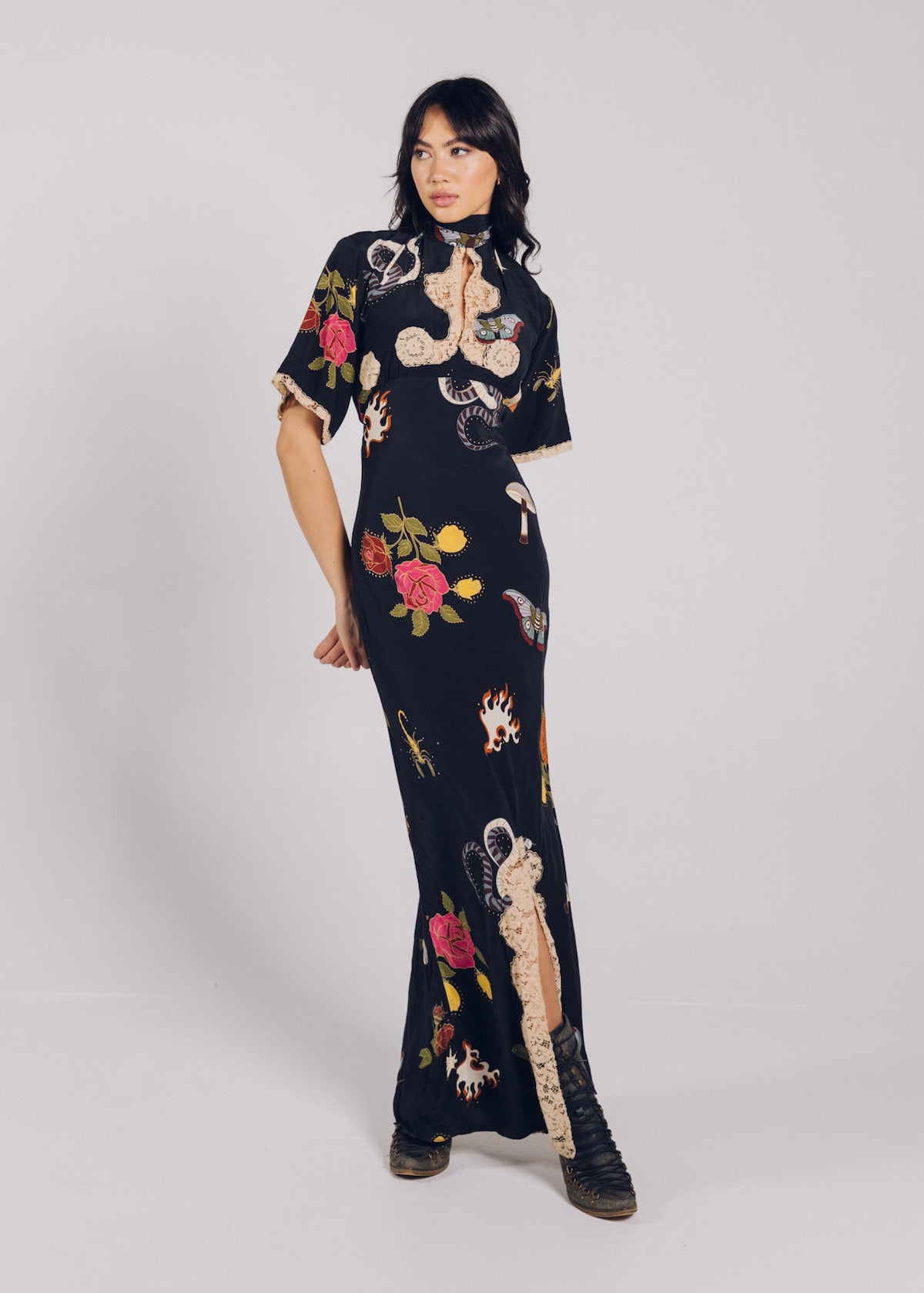 XENO MAXI DRESS - BLACK – LENNI the label