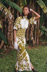 XENO MAXI DRESS - DAHLIA OLIVE [PRE-ORDER] – LENNI the label