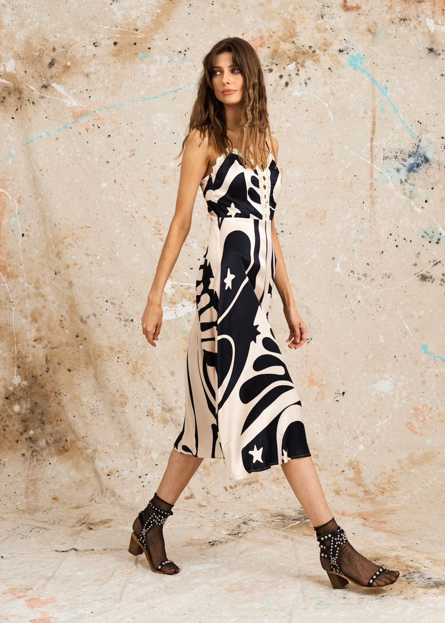 TAROT MIDI DRESS - SWIRL