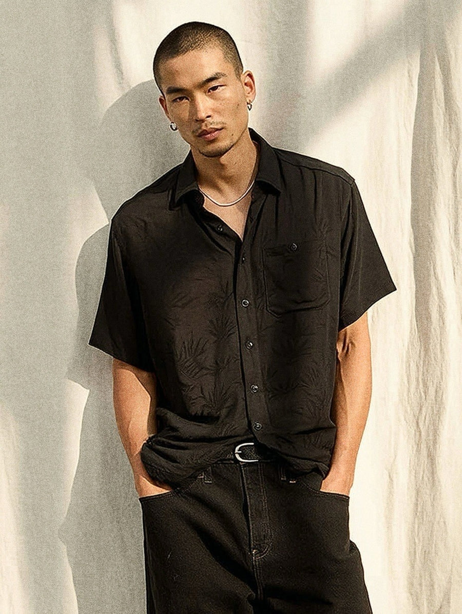 The LENNI Shirt - Black Jacquard