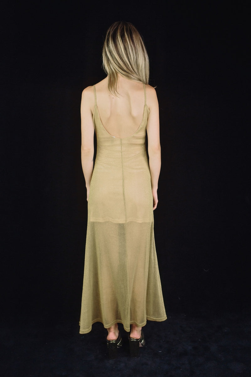BENDITA DRESS - LUREX GOLD LENNI the label BENDITA DRESS - LUREX GOLD LENNI the label